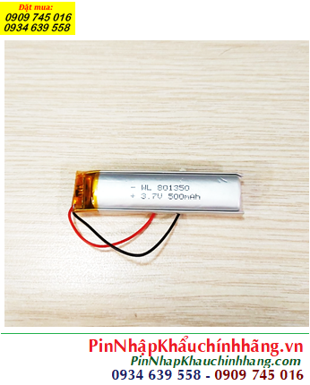 Lipo 801350, Pin tai nghe Bluetooth 801350 (8mmx13mmx50mm) Pin sạc Lipolymer 3.7v 500mAh